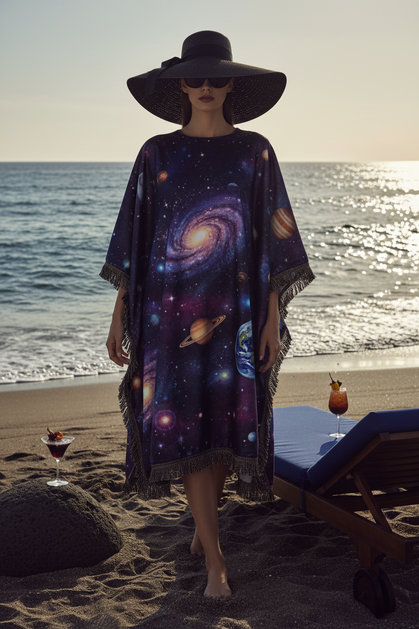Galaxy Dreams Beach Poncho - Vue 1