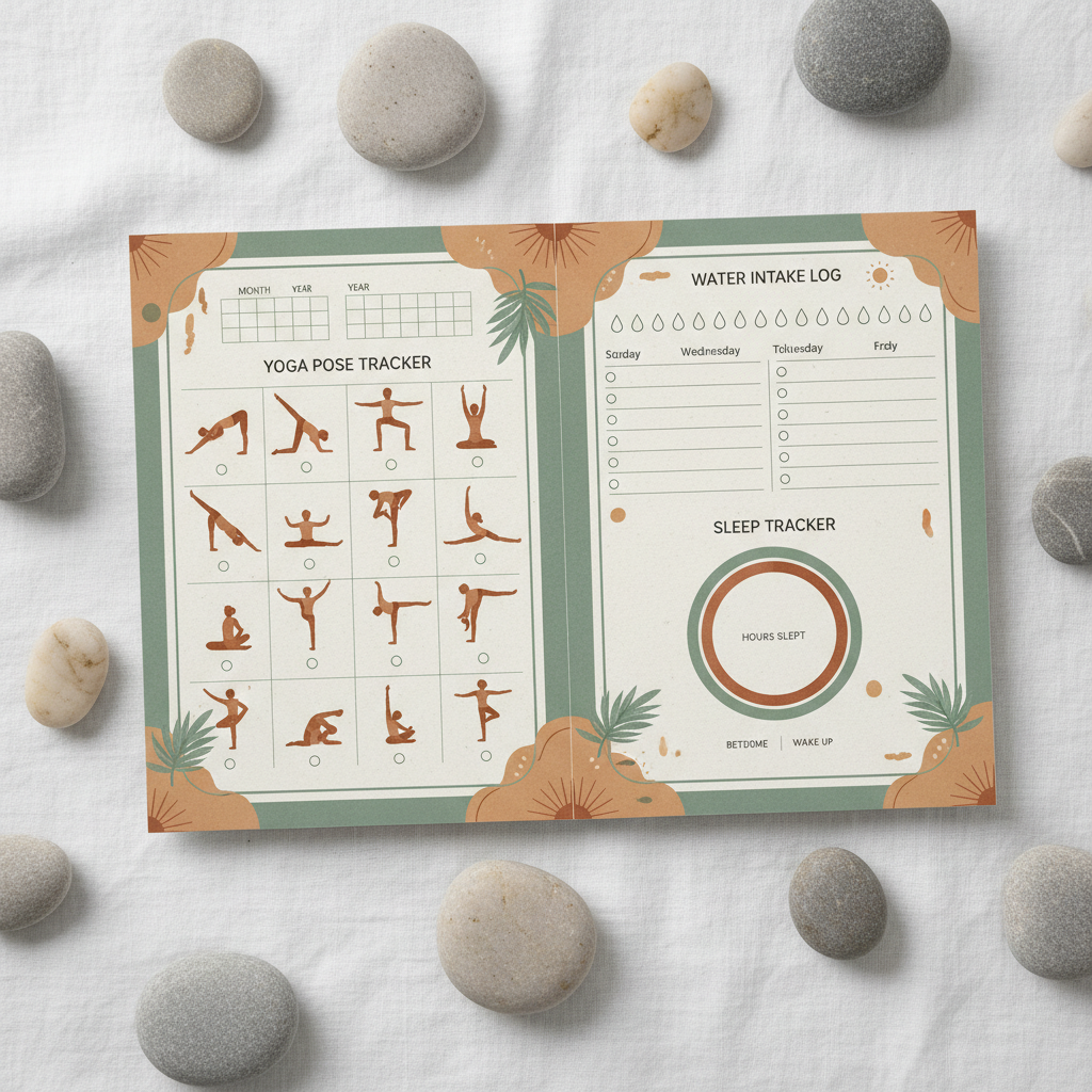 Beach Wellness Yoga Planner 2027 - Pages intérieures