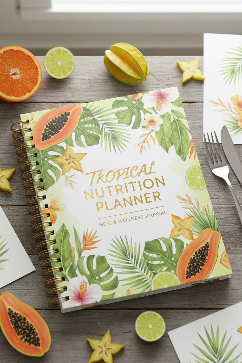 Tropical Meal Nutrition Planner - Couverture premium