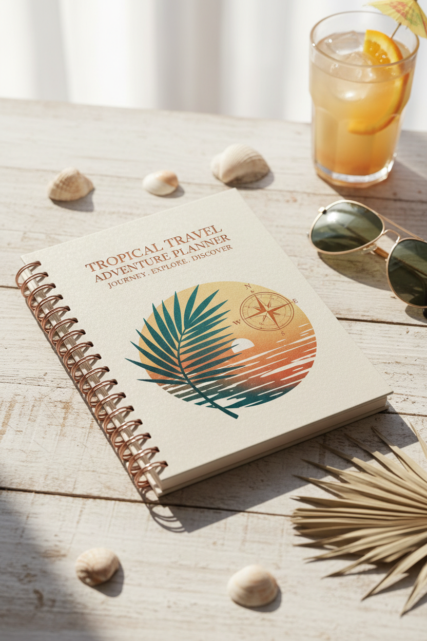Tropical Travel Adventure Planner - Couverture premium