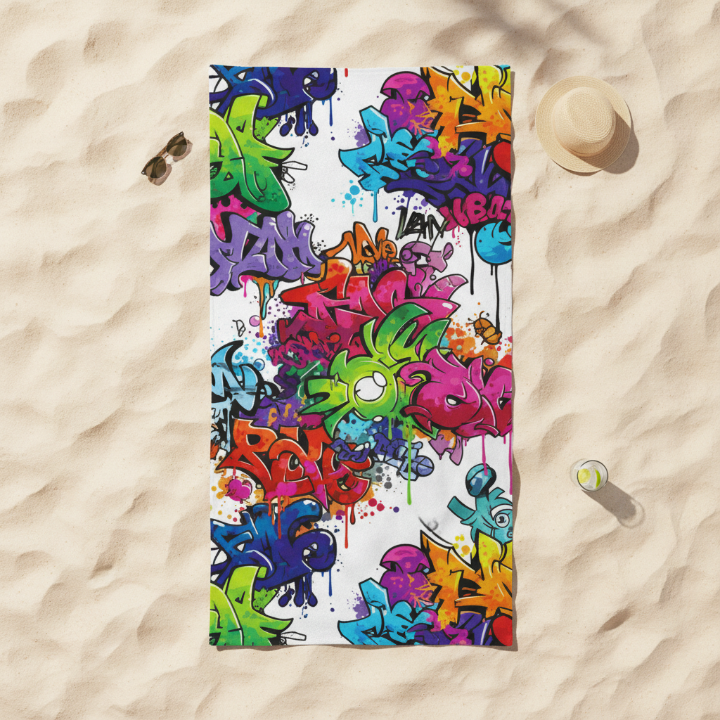 Urban Art Beach Towel