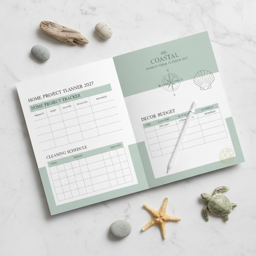 Coastal Home Interior Planner 2027 - Pages intérieures