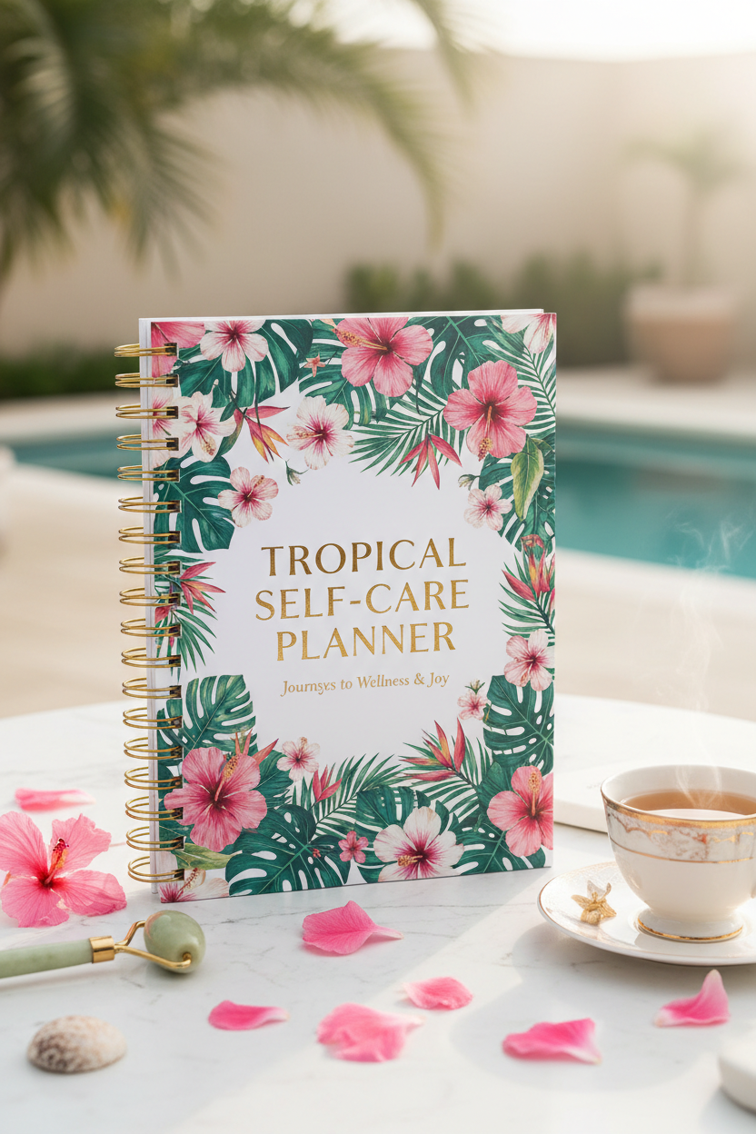 Tropical Self-Care Planner - Couverture premium