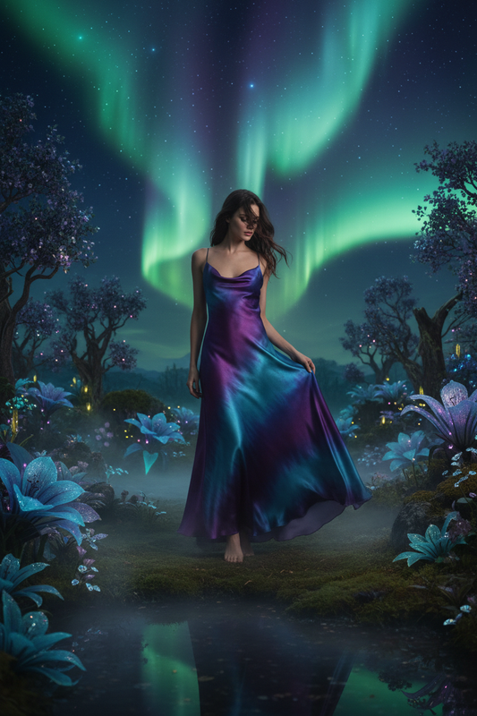 Robe Aurora Violet & Bleu