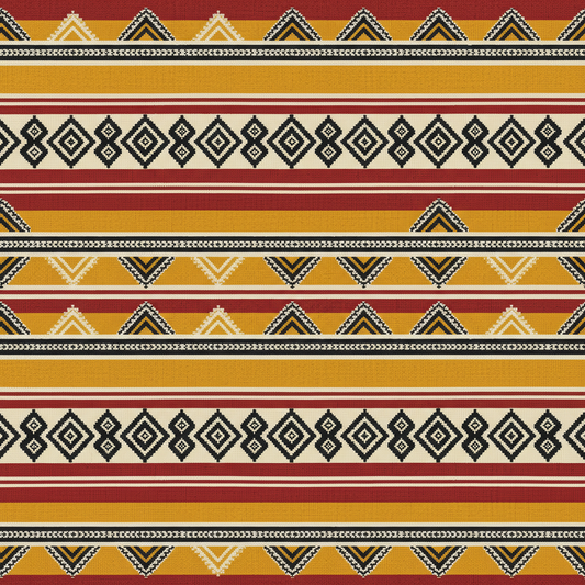 Robe Midi Rayures Ethniques Berbères — Tribu Soleil