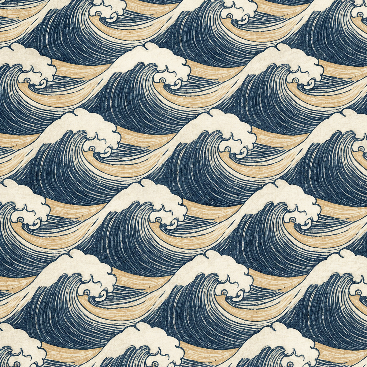 Vintage Waves Beach Towel