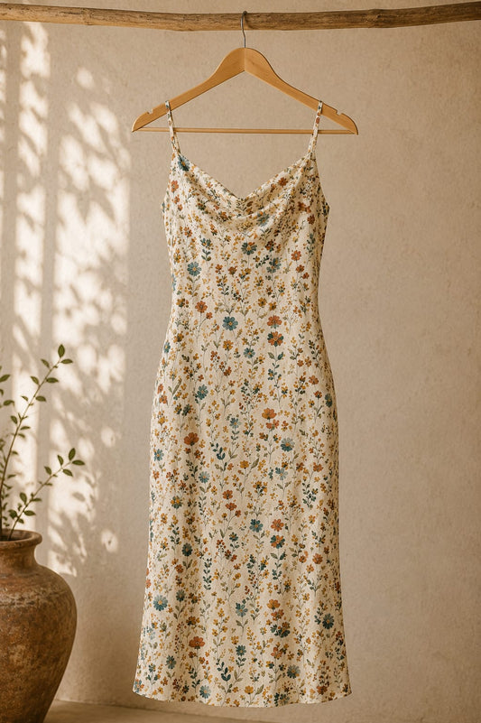 Robe Slip Dress Florale — Garden Muse