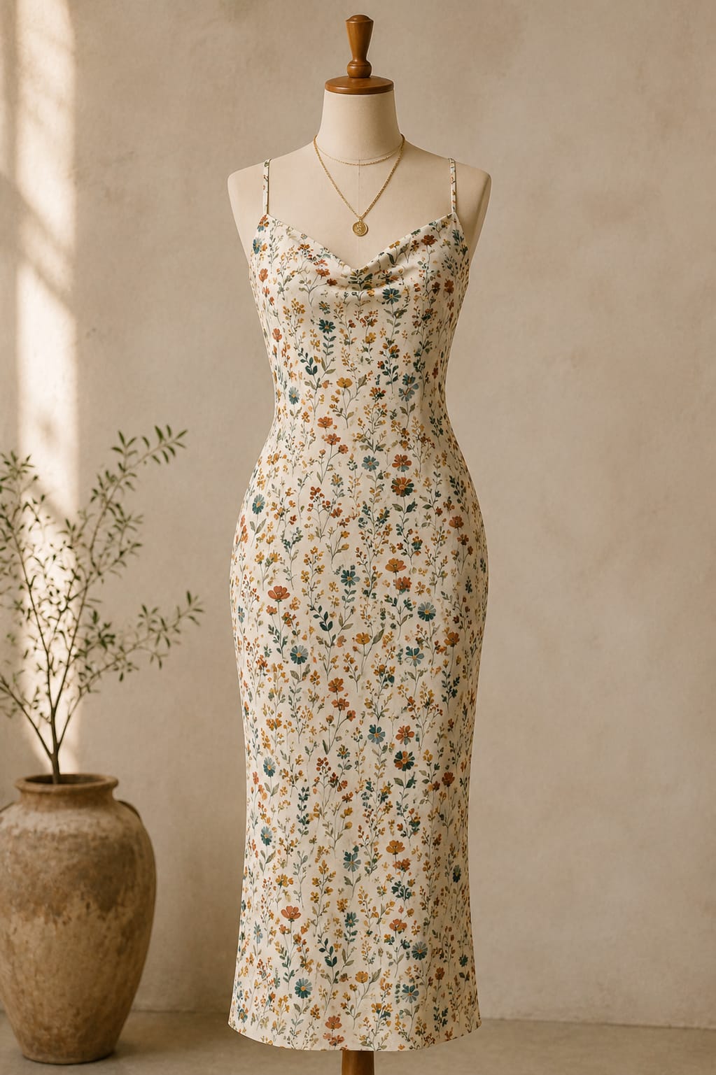 Robe Slip Dress Florale — Garden Muse
