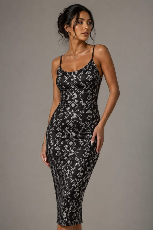 Robe Slip Dress Berbère — Nuit Argent