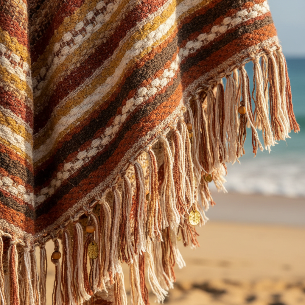 Bohemian Spirit Beach Poncho - Texture