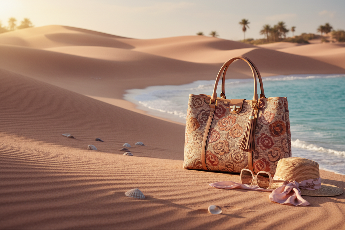 Desert Rose Beach Bag - Lifestyle
