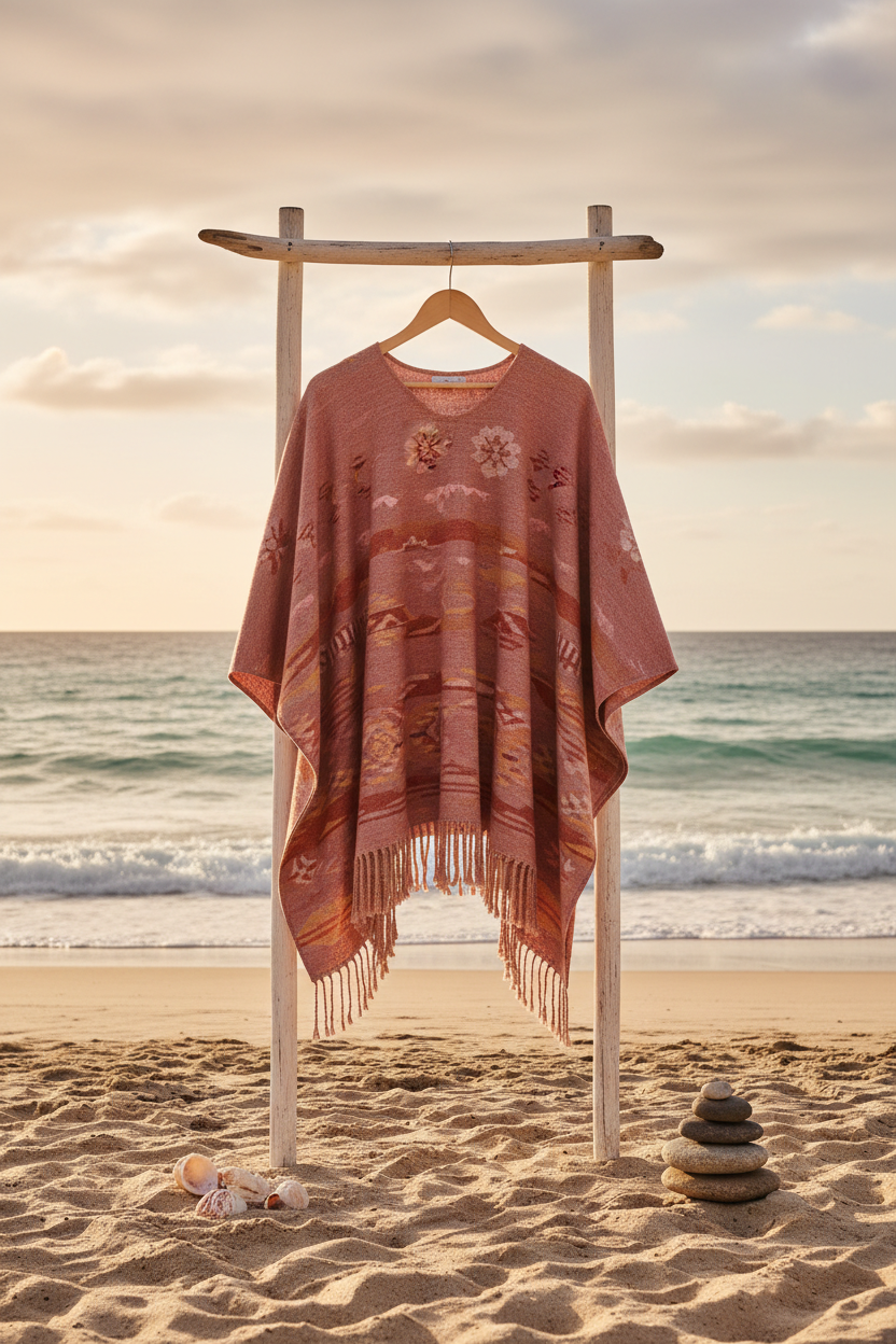Desert Rose Beach Poncho - Hero