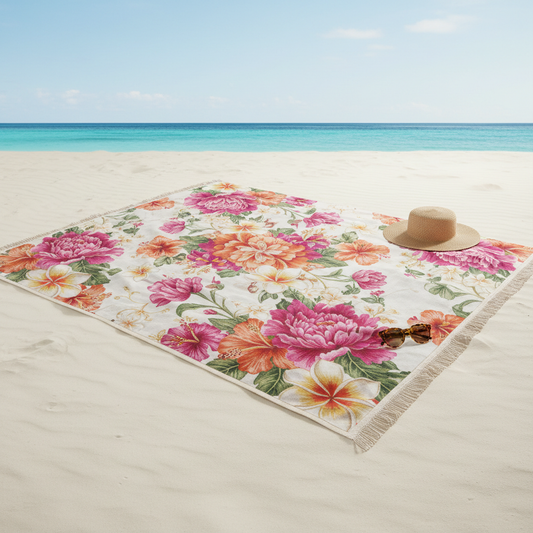 Floral Bloom Beach Towel