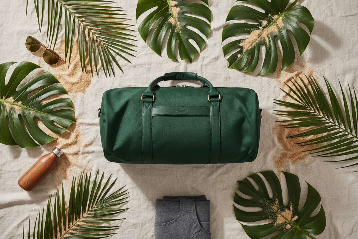 Forest Green Training Bag - Flat lay