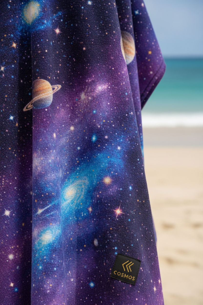 Galaxy Dreams Beach Poncho - Détail tissu