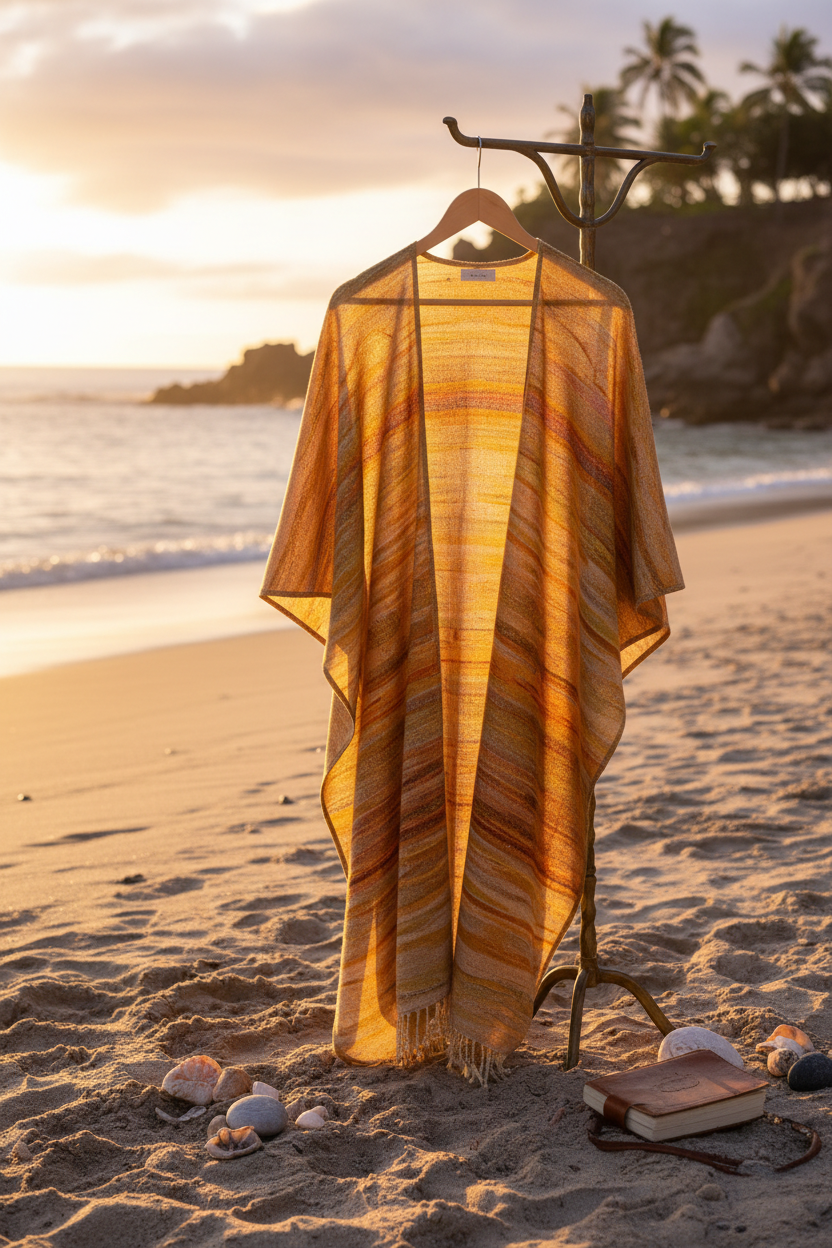 Golden Hour Beach Poncho - Hero