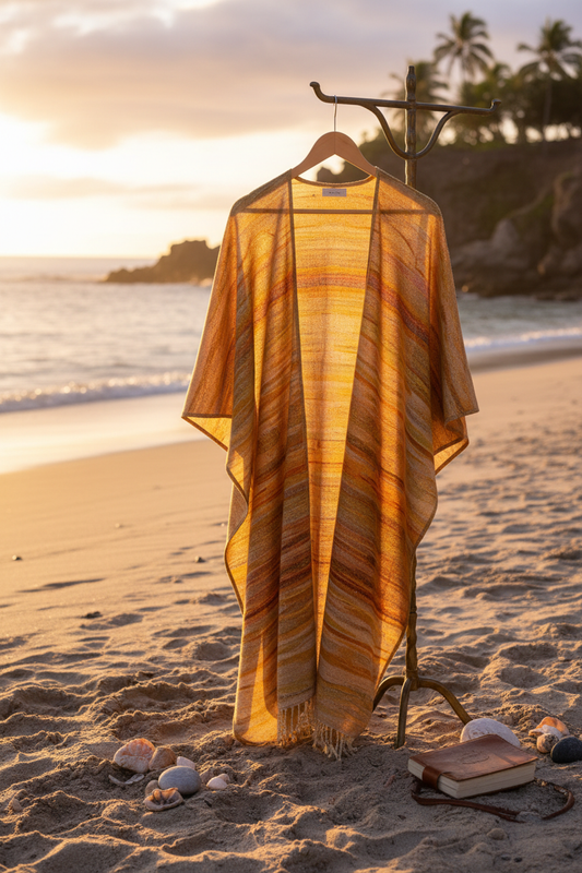 Golden Hour Beach Poncho - Hero