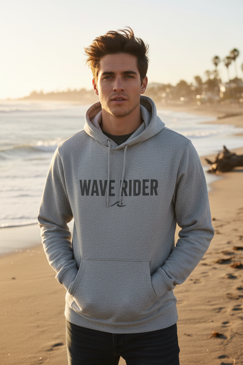 Homme portant le hoodie Wave Rider