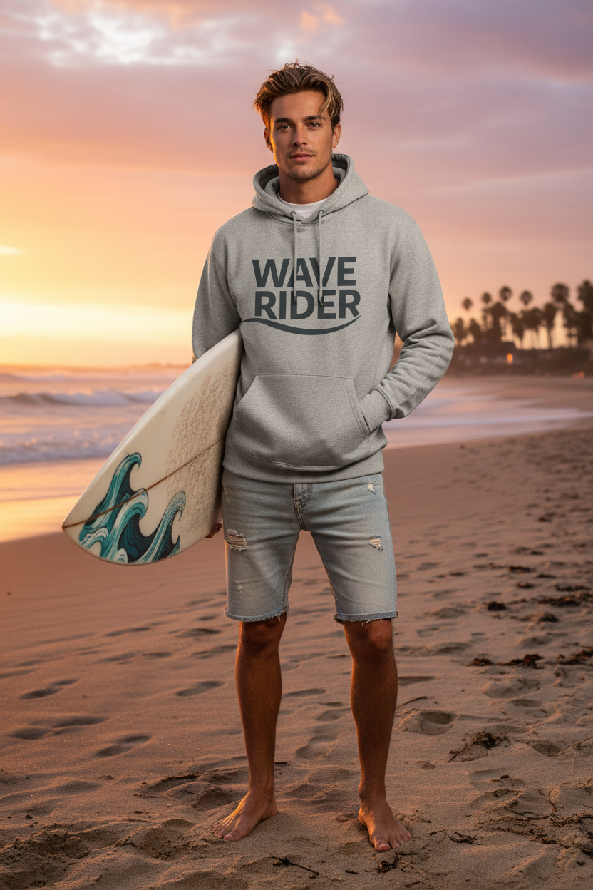 Homme portant le hoodie