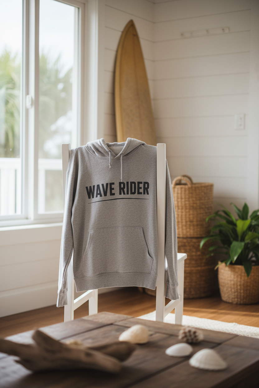 Hoodie Wave Rider sur chaise