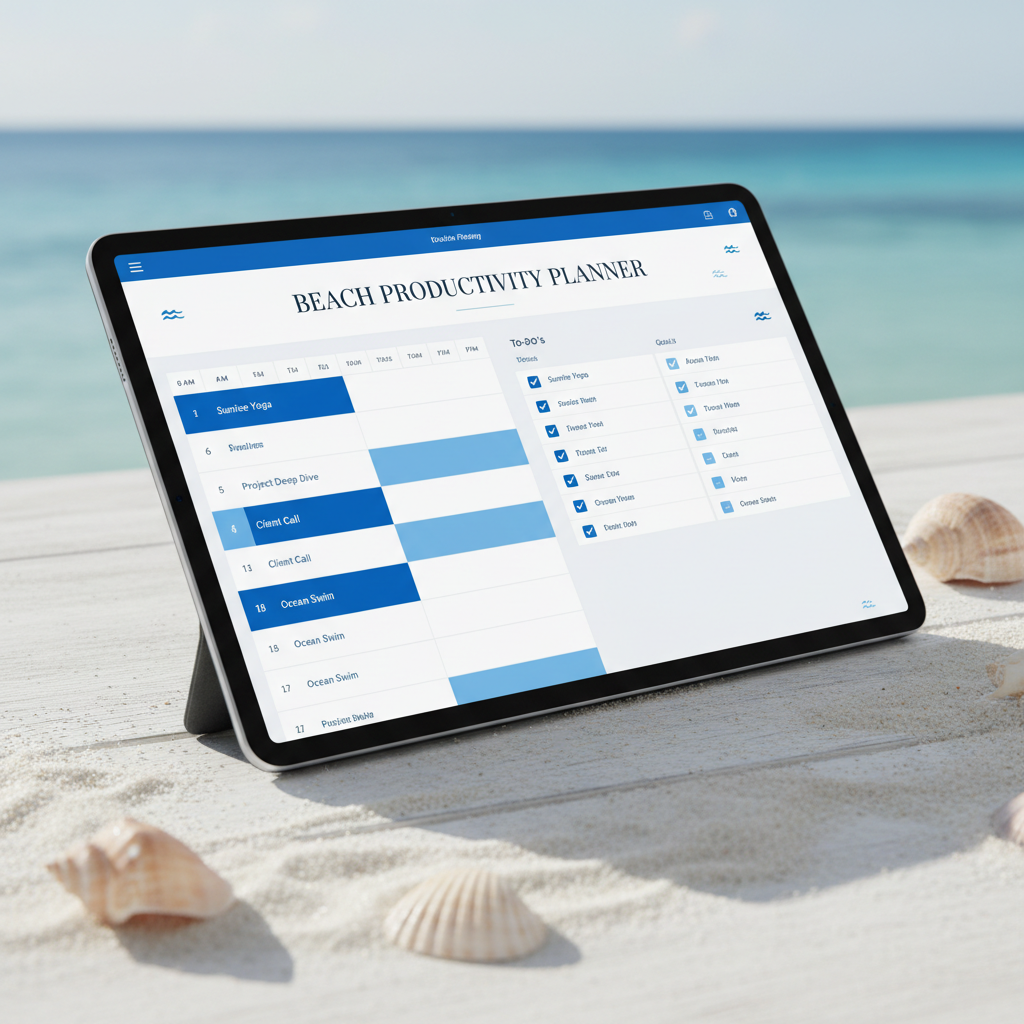 Beach Productivity Planner - Detail pages
