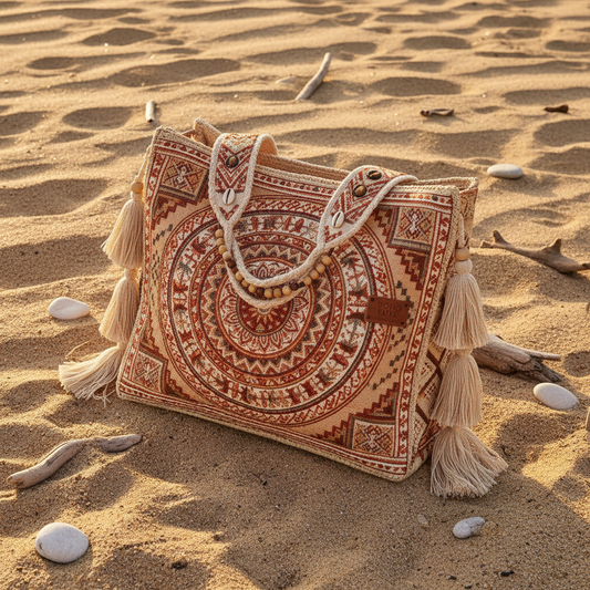 Bohemian Spirit Beach Bag - top view