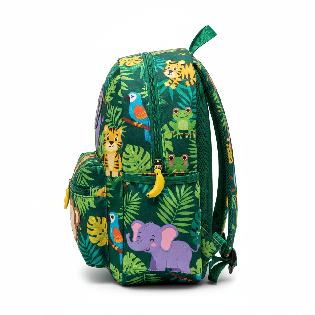 Sac à Dos Maternelle Jungle - Vue profil