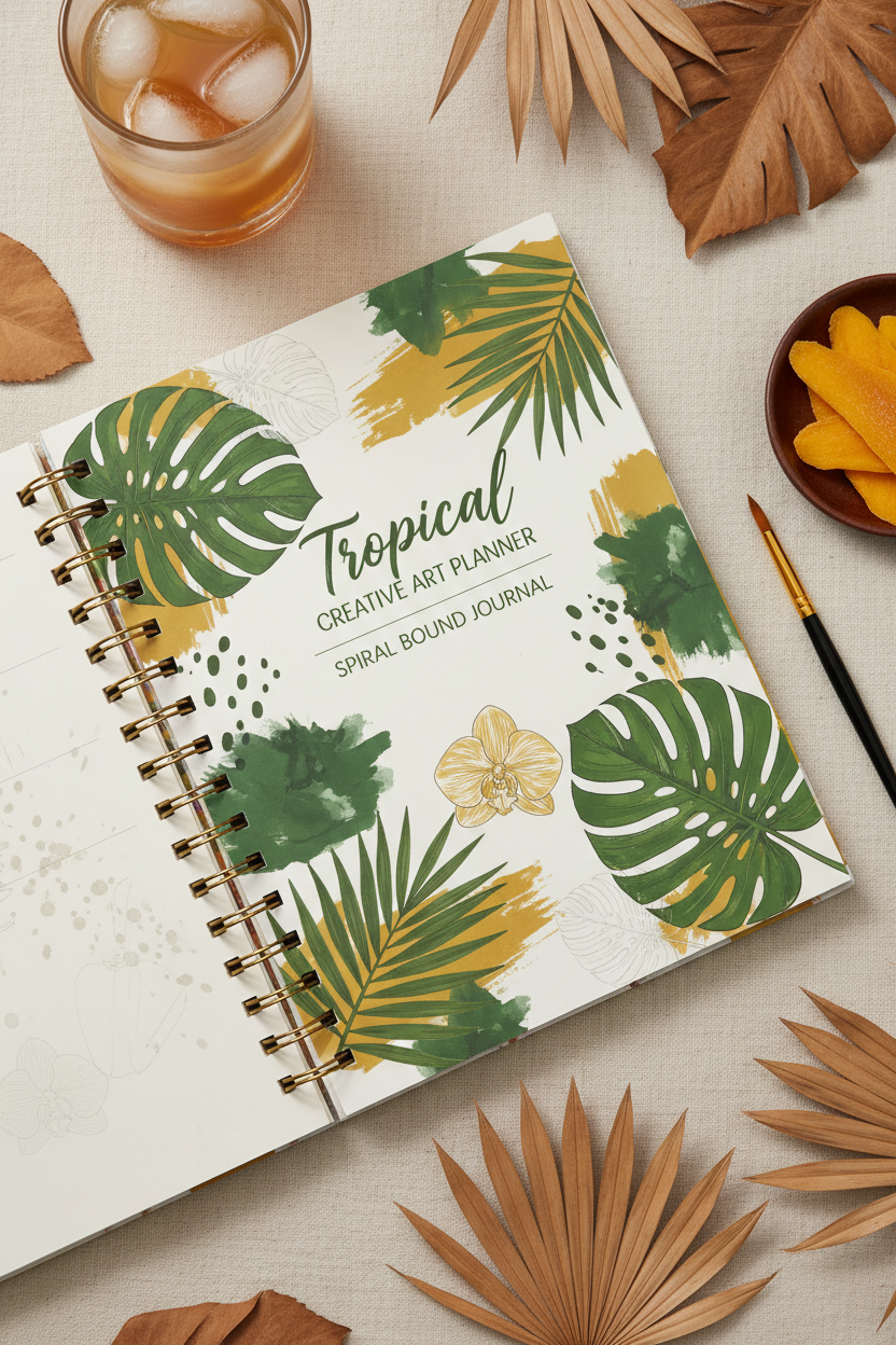 Tropical Creative Art Planner - Couverture premium