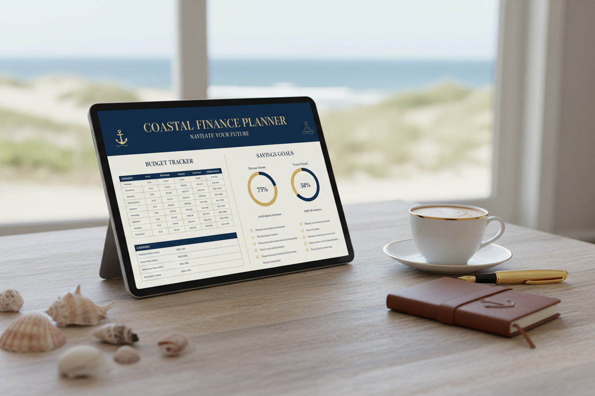 Coastal Finance Planner - Mockup tablet