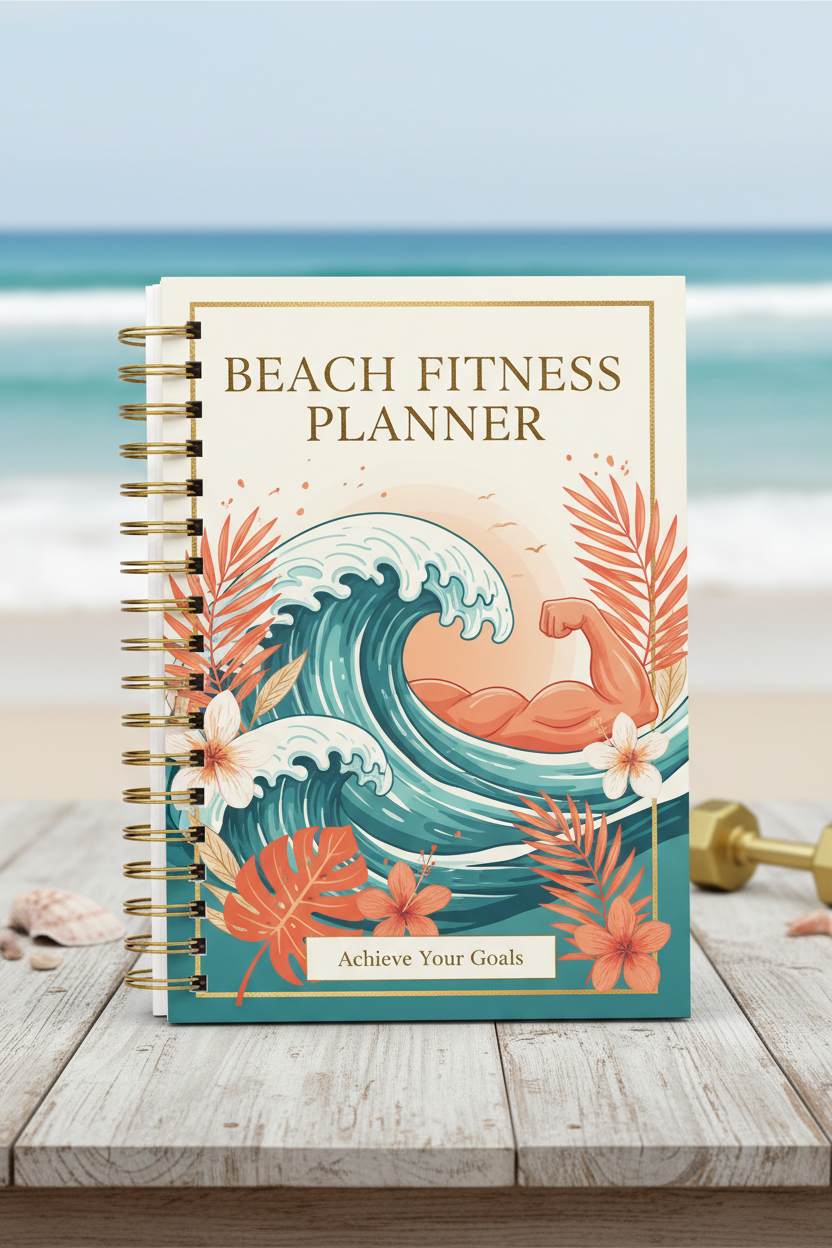 Beach Fitness Planner - Couverture premium