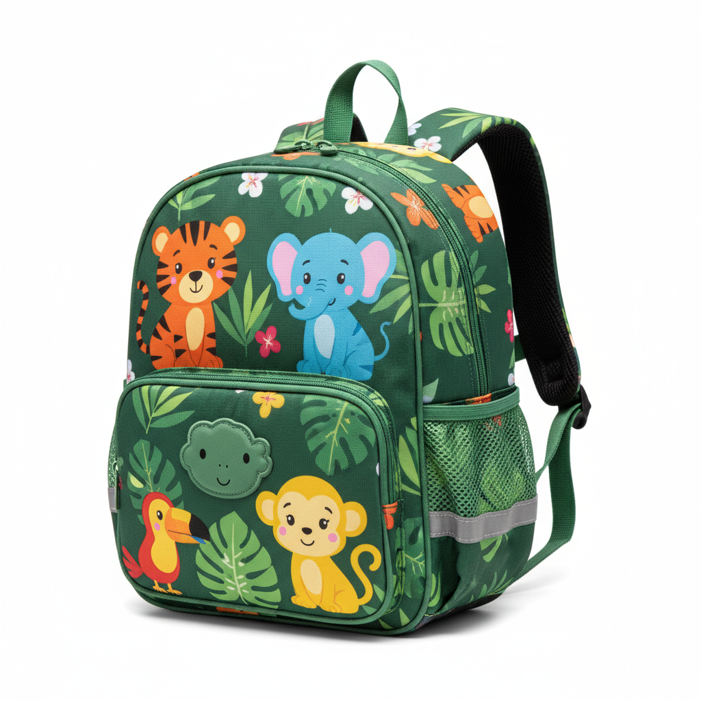 Sac à Dos Maternelle Jungle - Angle 3/4