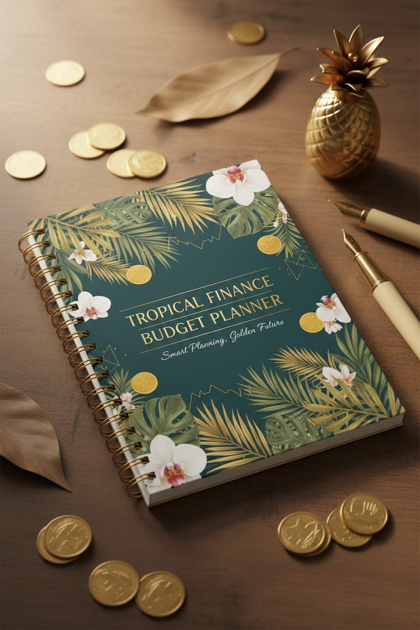 Tropical Finance Budget Planner - Couverture premium