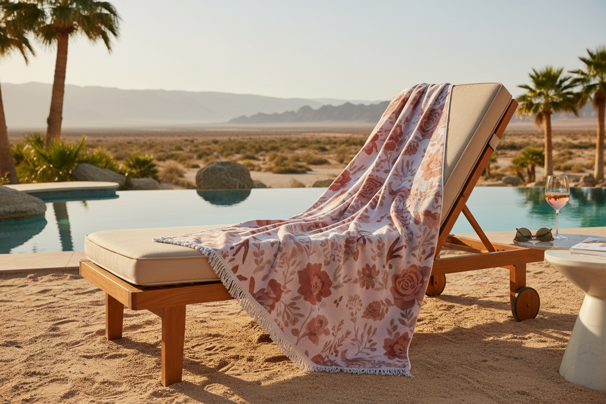 Desert Rose Beach Towel - chaise plage