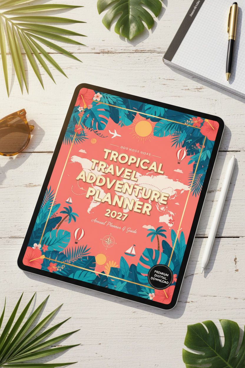 Tropical Travel Adventure Planner 2027 - Couverture PDF