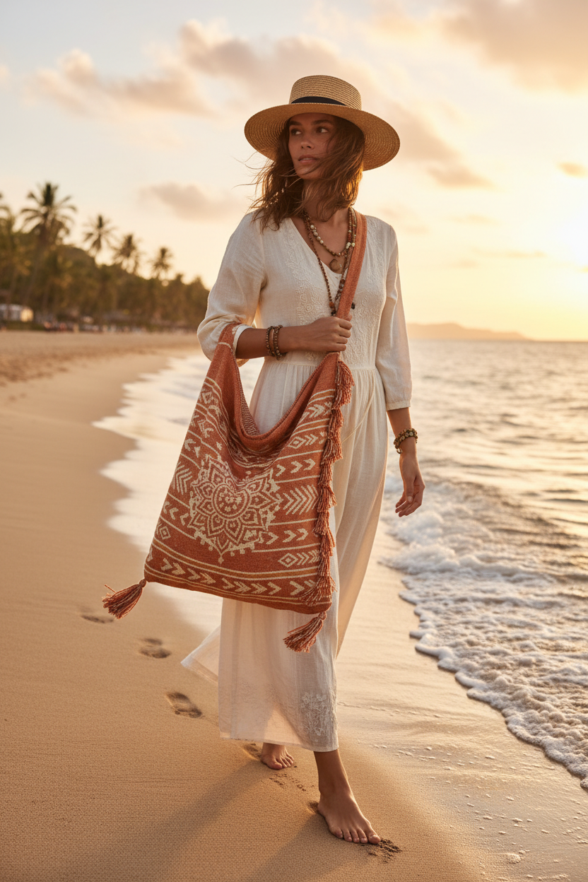 Bohemian Spirit Beach Bag - lifestyle