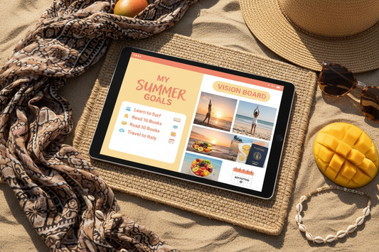 Summer Goals Planner - Mockup tablet