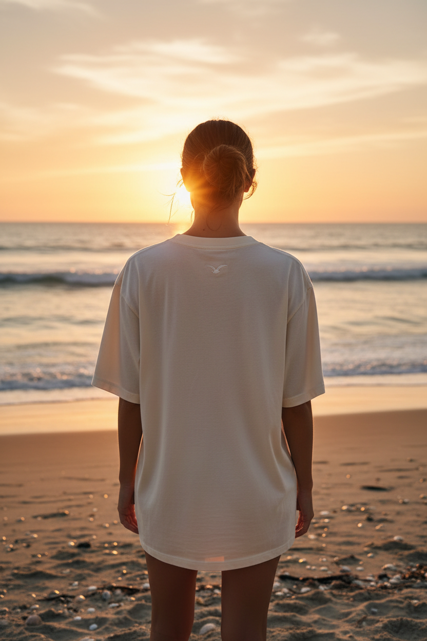 Vue dos T-Shirt Oversize plage