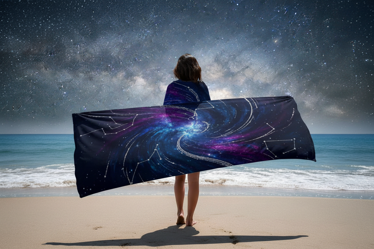 Midnight Dream Beach Towel lifestyle night beach