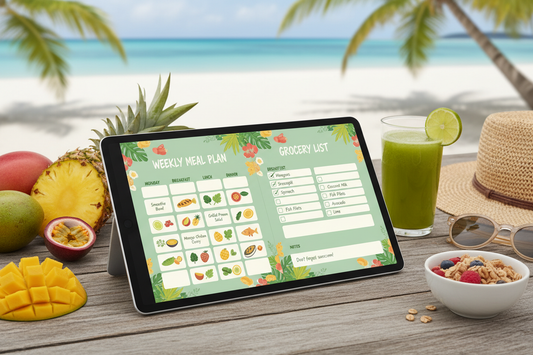 Tropical Meal Planner - Mockup tablet