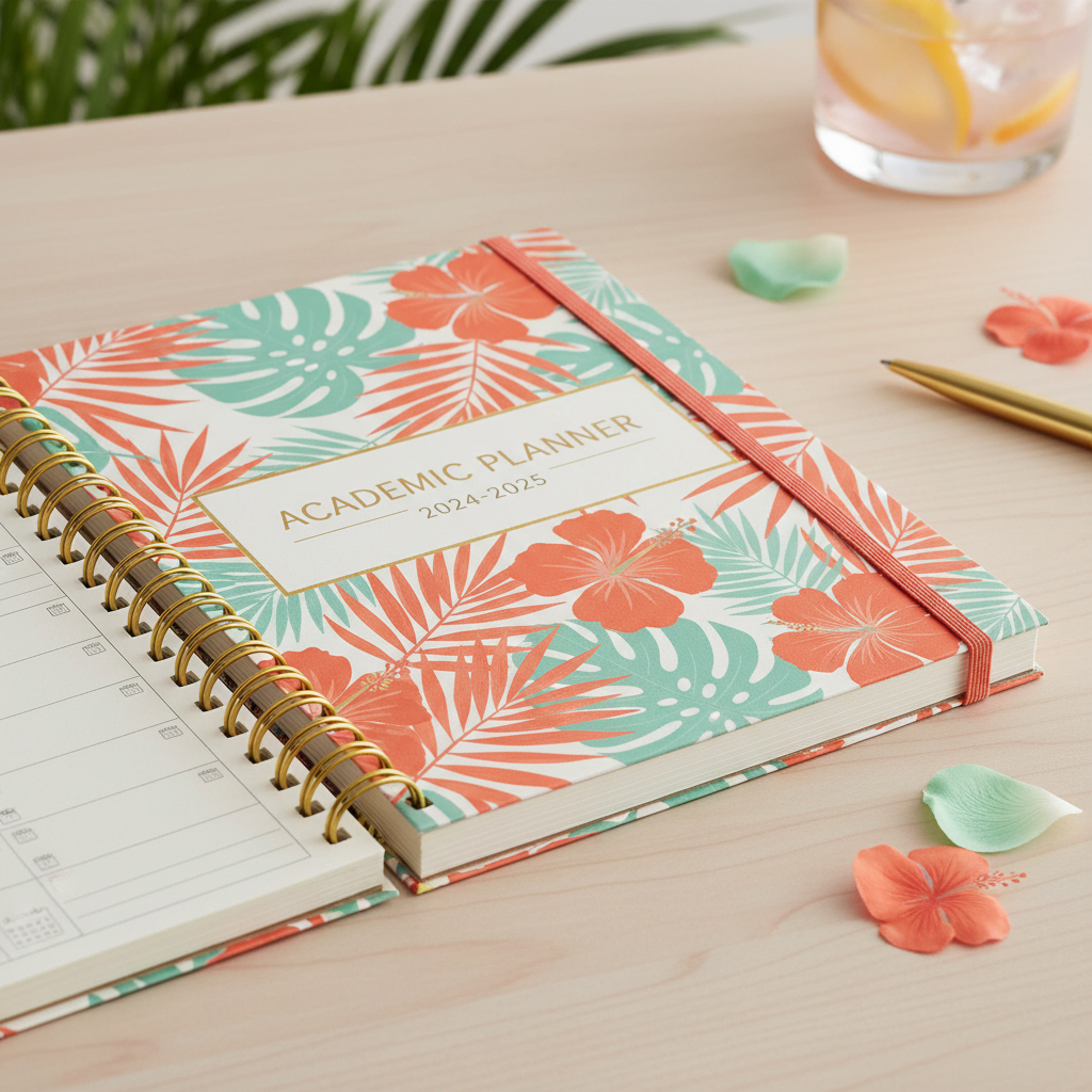 Tropical Student Academic Planner - Détail couverture