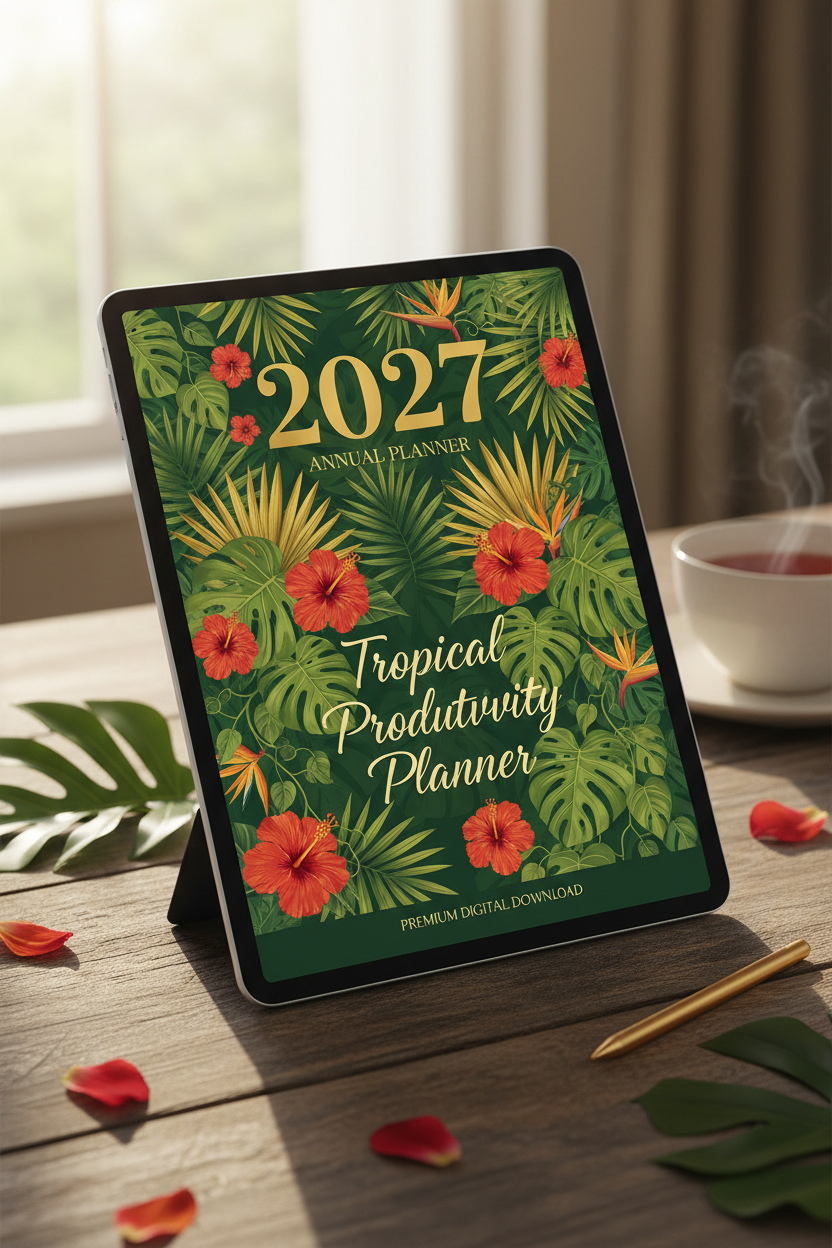 Tropical Productivity Planner 2027 - Couverture PDF