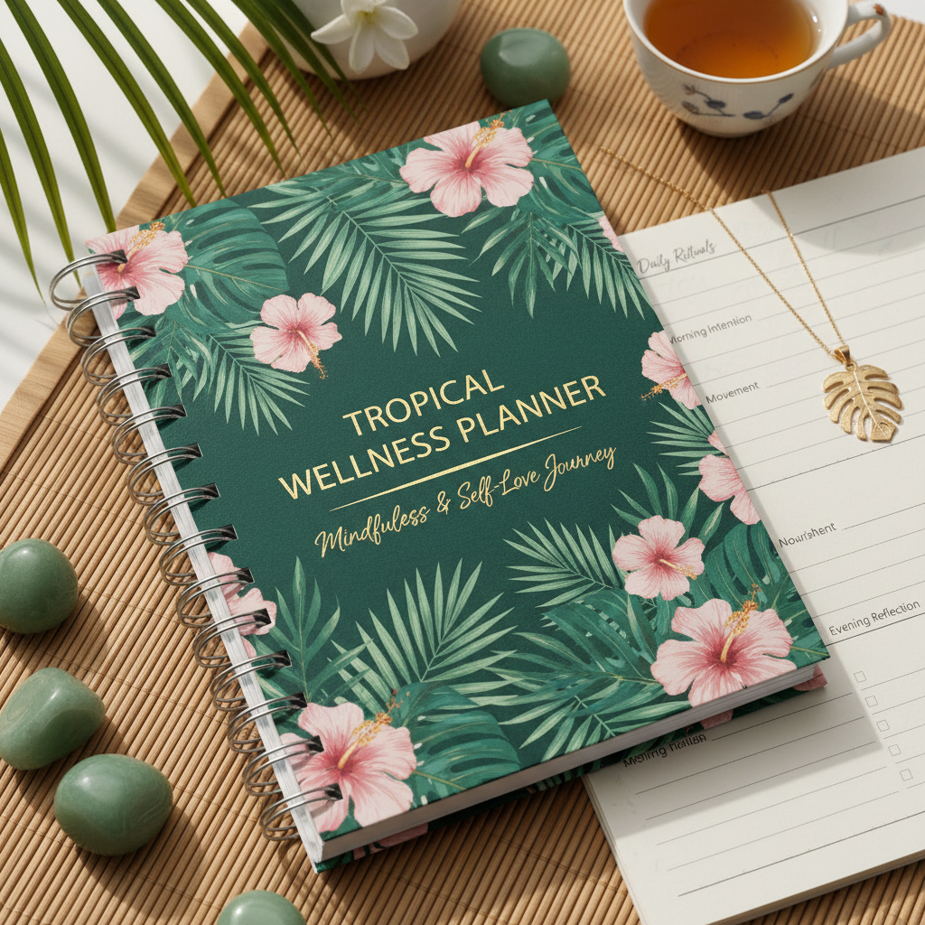 Tropical Self-Care Planner - Détail couverture