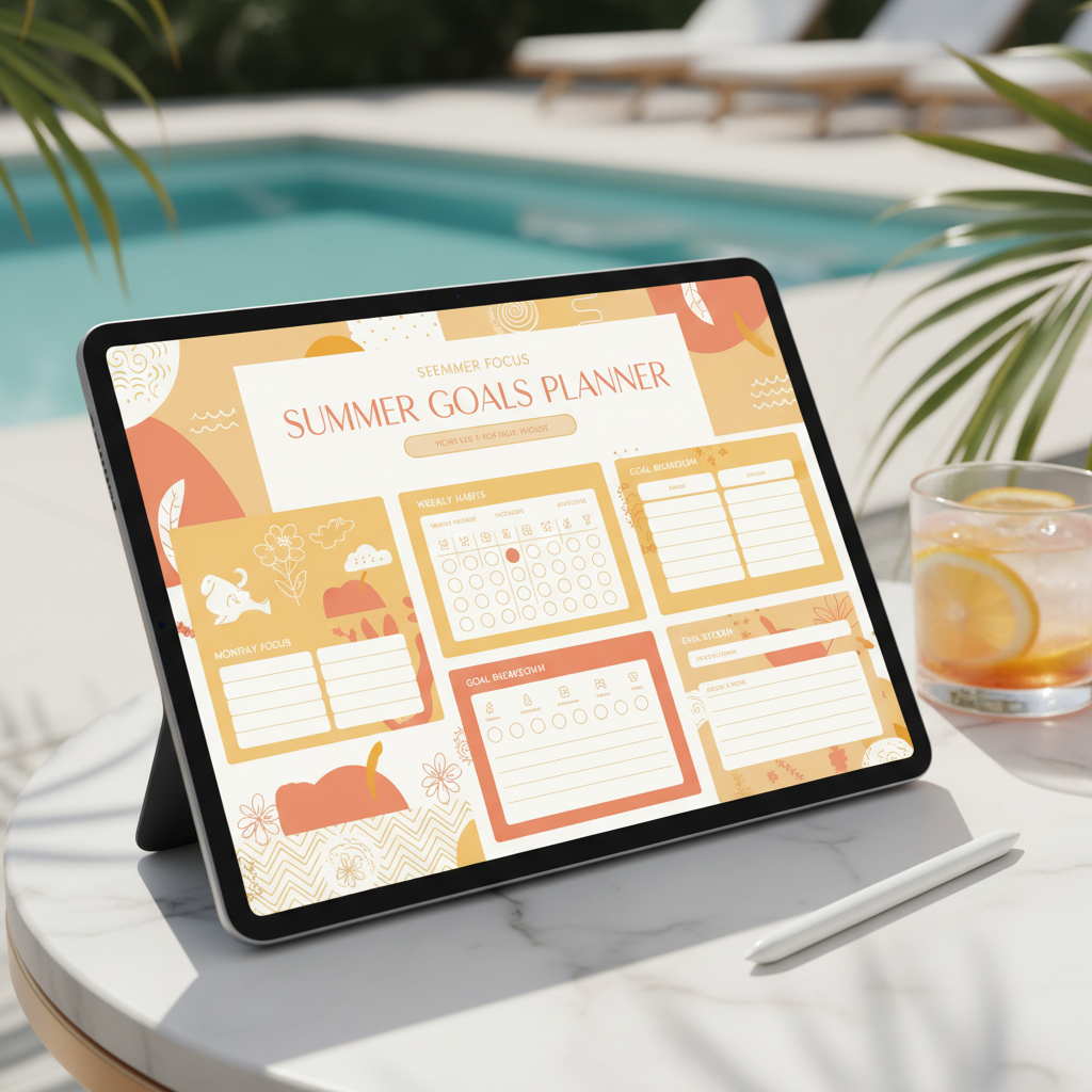 Summer Goals Planner - Detail pages