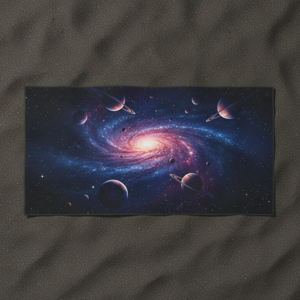 Galaxy Dreams Beach Towel - sur le sable