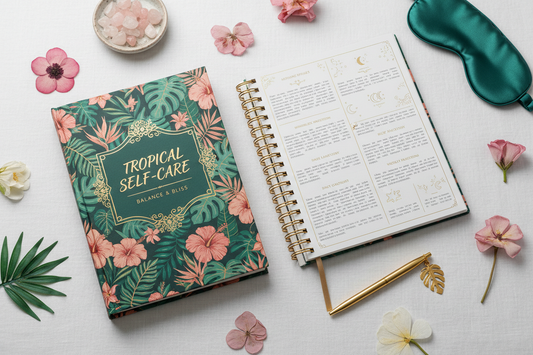 Tropical Self-Care Planner - Carnet spirale mockup