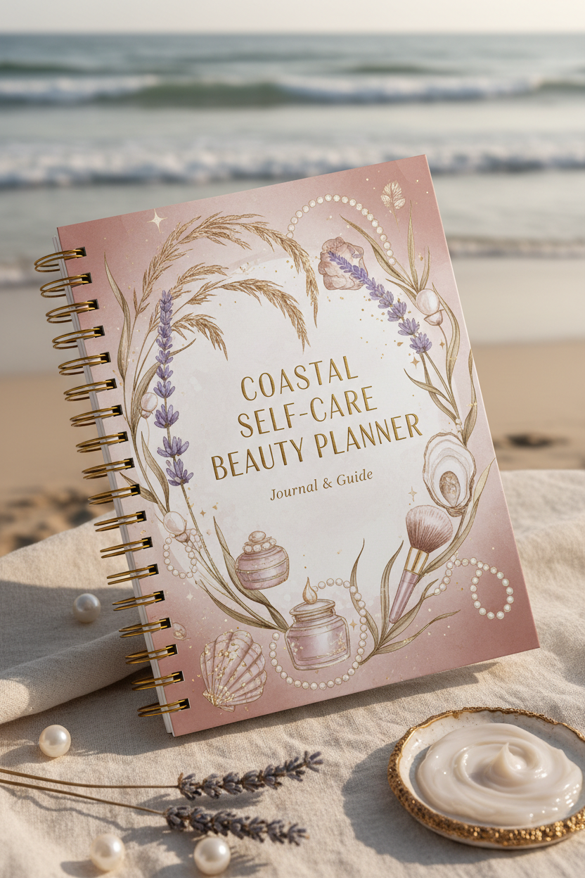Coastal Self-Care Beauty Planner - Couverture premium