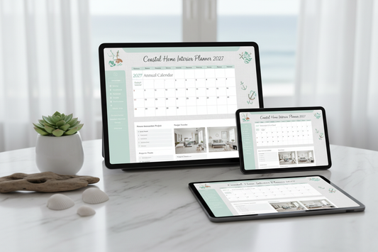 Coastal Home Interior Planner 2027 - Mockup iPad