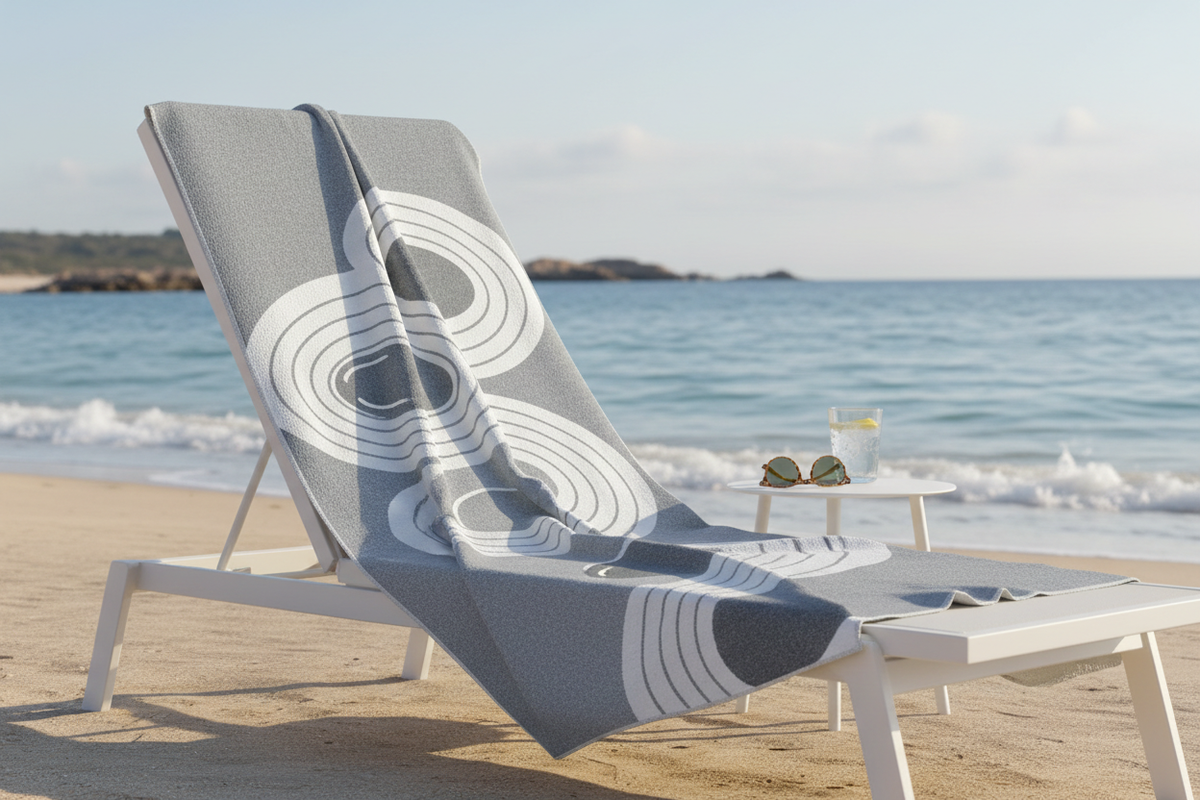 Zen Garden Beach Towel - chaise plage