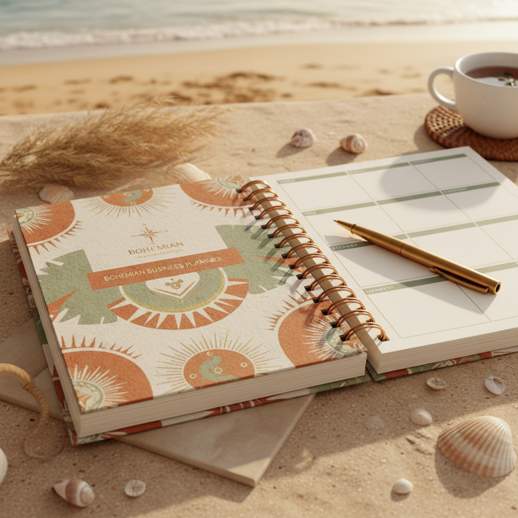 Boho Beach Business Planner - Détail couverture