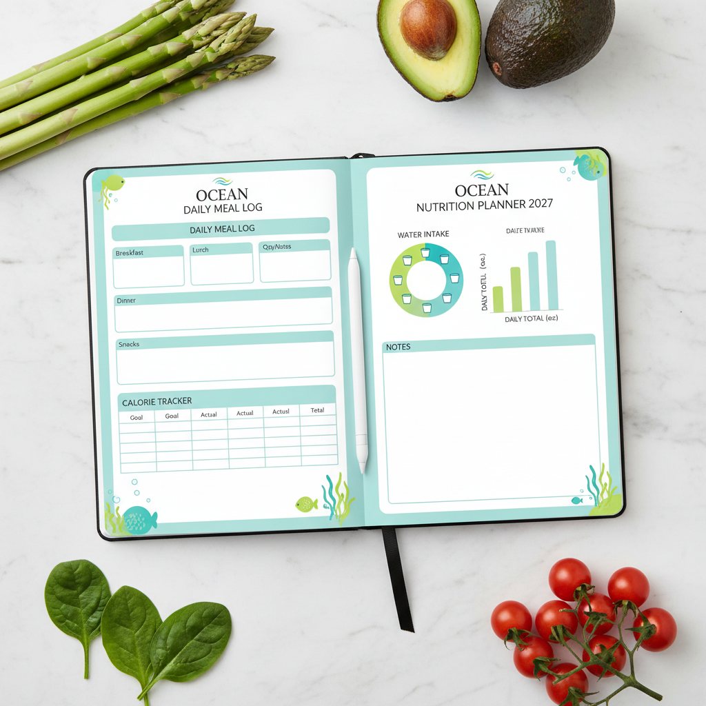 Ocean Meal Nutrition Planner 2027 - Pages intérieures